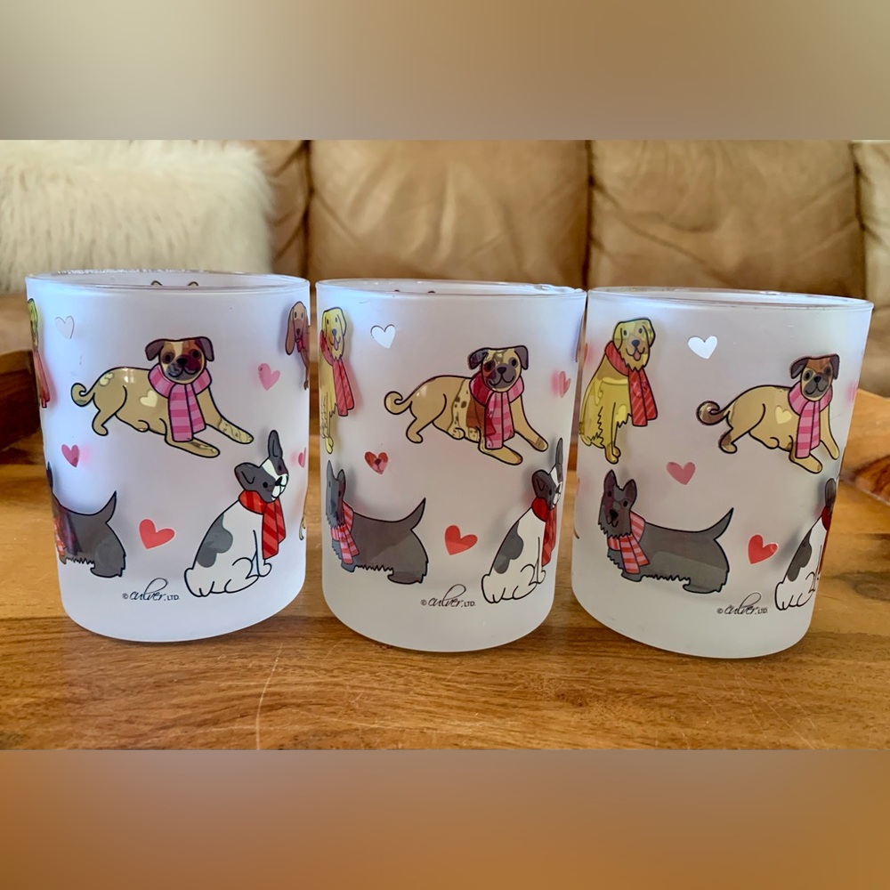 Culver Frosted Dog Glasses (3)